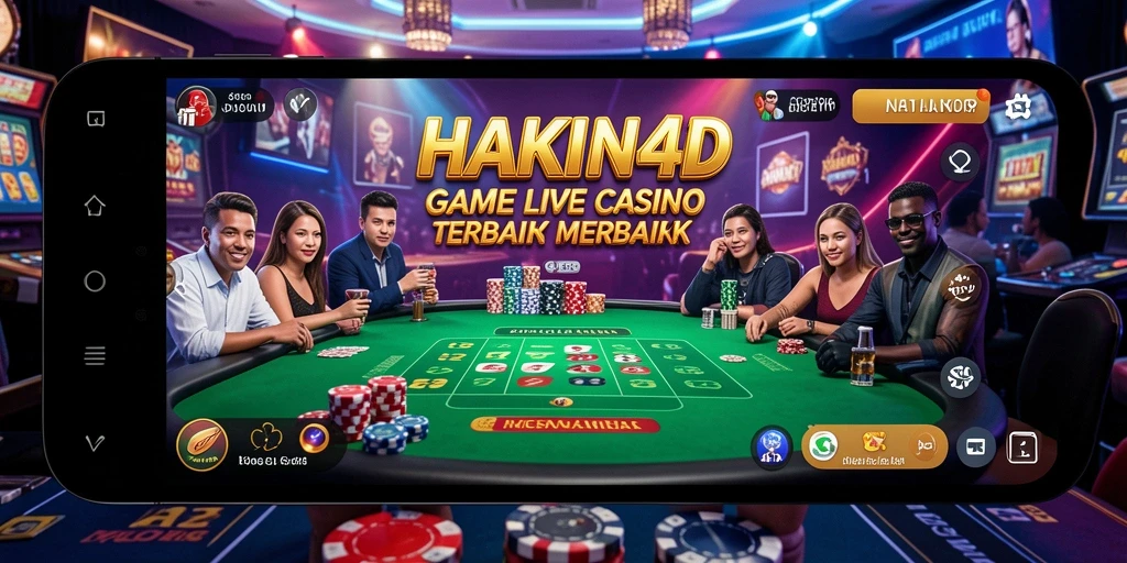 Tampilan menarik HAKIN4D menunjukkan dealer profesional di kasino langsung.