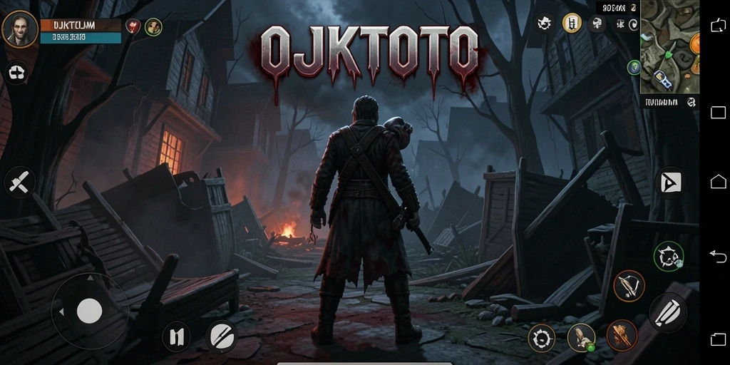 Screenshot menunjukkan aksi menegangkan dalam OJKTOTO di lingkungan yang gelap.