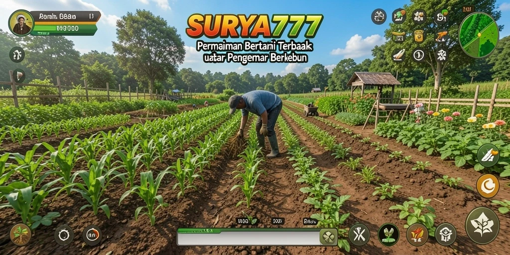 Screenshot gameplay menampilkan aktivitas bertani yang seru di SURYA777.