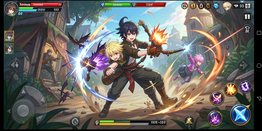 Screenshot T6 menampilkan aksi pertarungan seru dalam dunia anime.