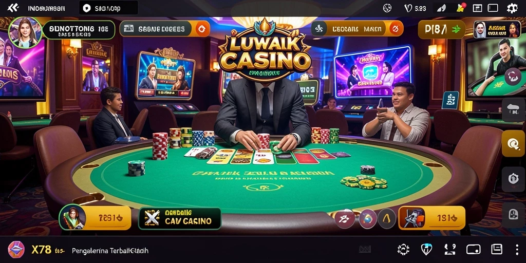 Tampilan gameplay Live Casino yang mendebarkan di X78.